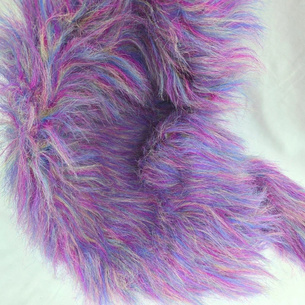 Vintage Hot Topic Big Rainbow Monster Shaggy Faux Fur Rave Hat NEW Mall Goth Y2K
